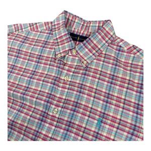 Ralph Lauren Men's Large Multicolor‎ Plaid Long Sleeve Button Front Shirt